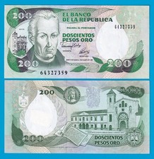 Colombia 200 Pesos Oro P 429A 1992 UNC ( P 429 A )