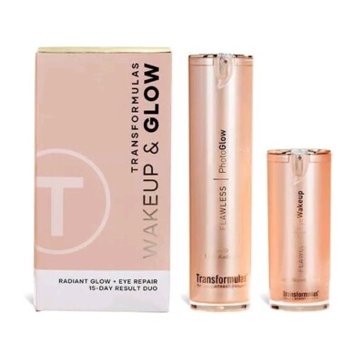 Transformulas FlawLess PhotoGlow Feuchtigkeitscreme + Eye WakeUp Serum Set NEU & VERSIEGELT