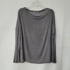 Grade & Gather Sweater Women S Grey Long Sleeve Boatneck LIghtweight Style 40109