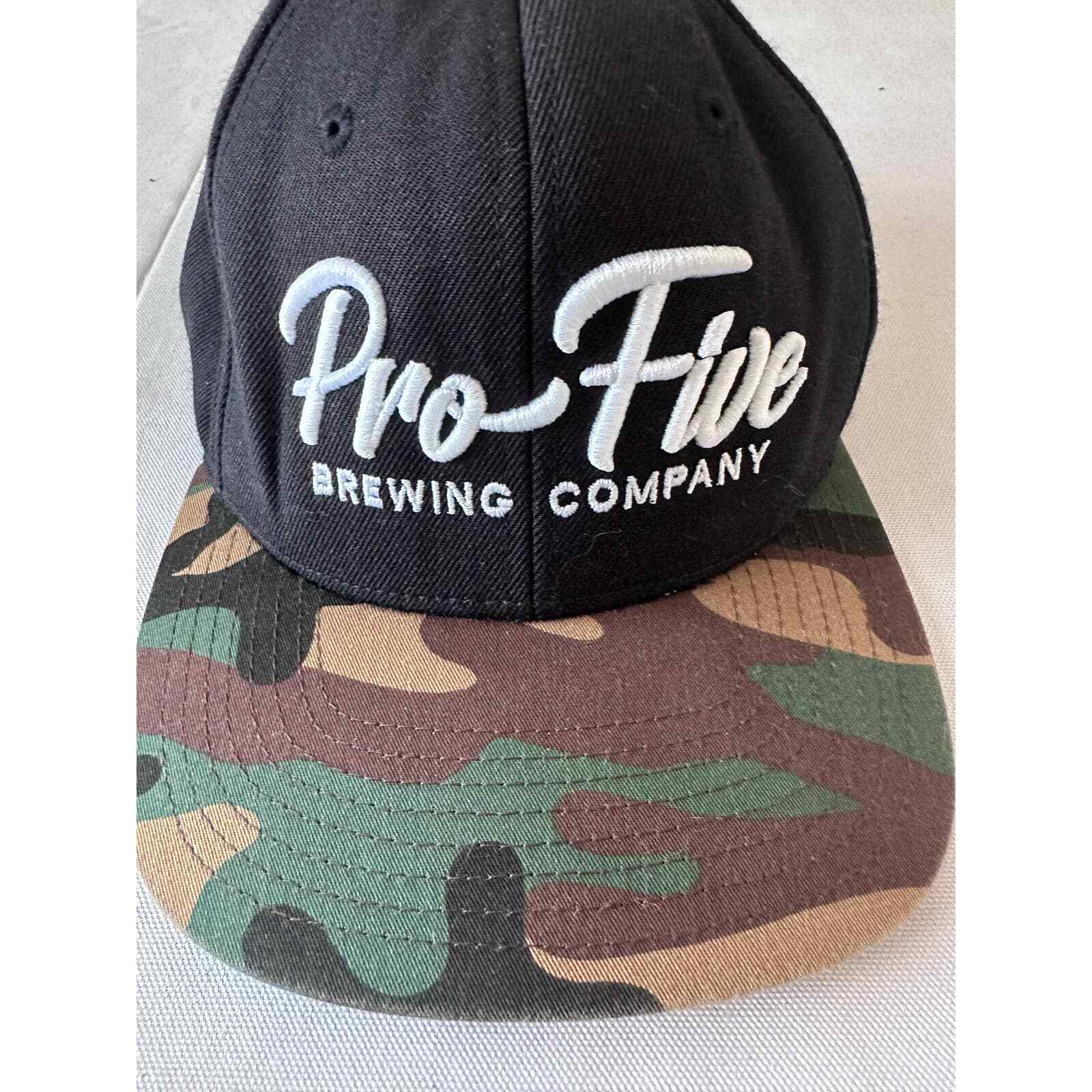 Pro-Five Brewing Co SnapBack hat with camouflage … - image 1