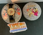 1994 Hanna-Barbera The Flinstones Watch with Authentic Black Leather Band & Tin