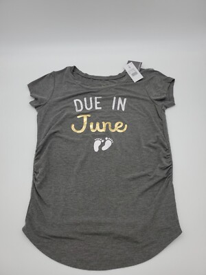 Grayson Threads Small Women Gray Shortsleeve Due In June Shirt..#17460