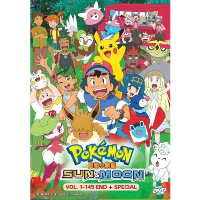 Pokemon Sun & Moon Complete Collection (1-145 End & Special) Anime