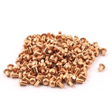 200 Pcs 1/8" x 5/32" Round Head Copper solid Rivets Fasteners Rivet