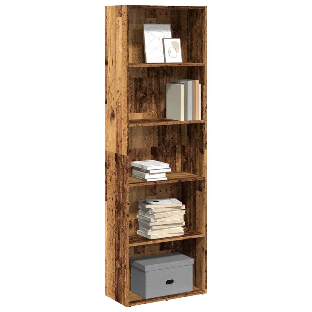 1436168 Libreria Legno Antico 60x30x189 cm in Legno Multistrato