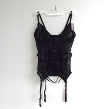 Adore Me Women's Lingerie Lace Mesh Bustier 07753 Black Size 34DD