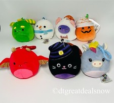 Squishmallow Small Plush 3.5  Clip On Keychain Lot Of 7 Mixed Lot