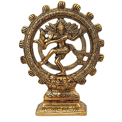 Metal Lord Shiva Dancing Natraj Statue ( Size 18 X 1.5 X 22 CM, Pack of 1 )