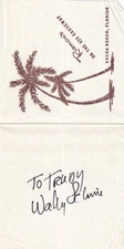 ORIG NASA Astronaut Wally Schirra Autograph - Ramon's Restaurant Coco Beach, FL