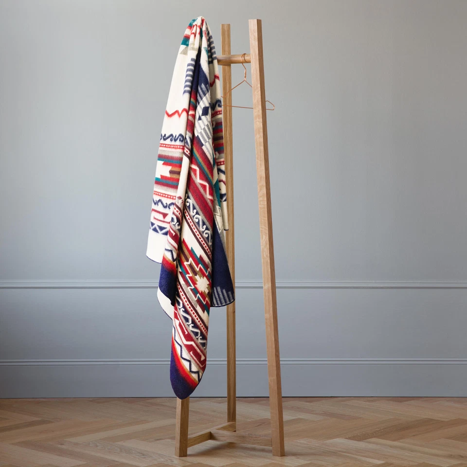 EXTRA LARGE SOFT & WARM ALPACA WOOL BLANKET 75x90" NATIVE SOUTH AMERICAN PATTERN - Image 4 of 4