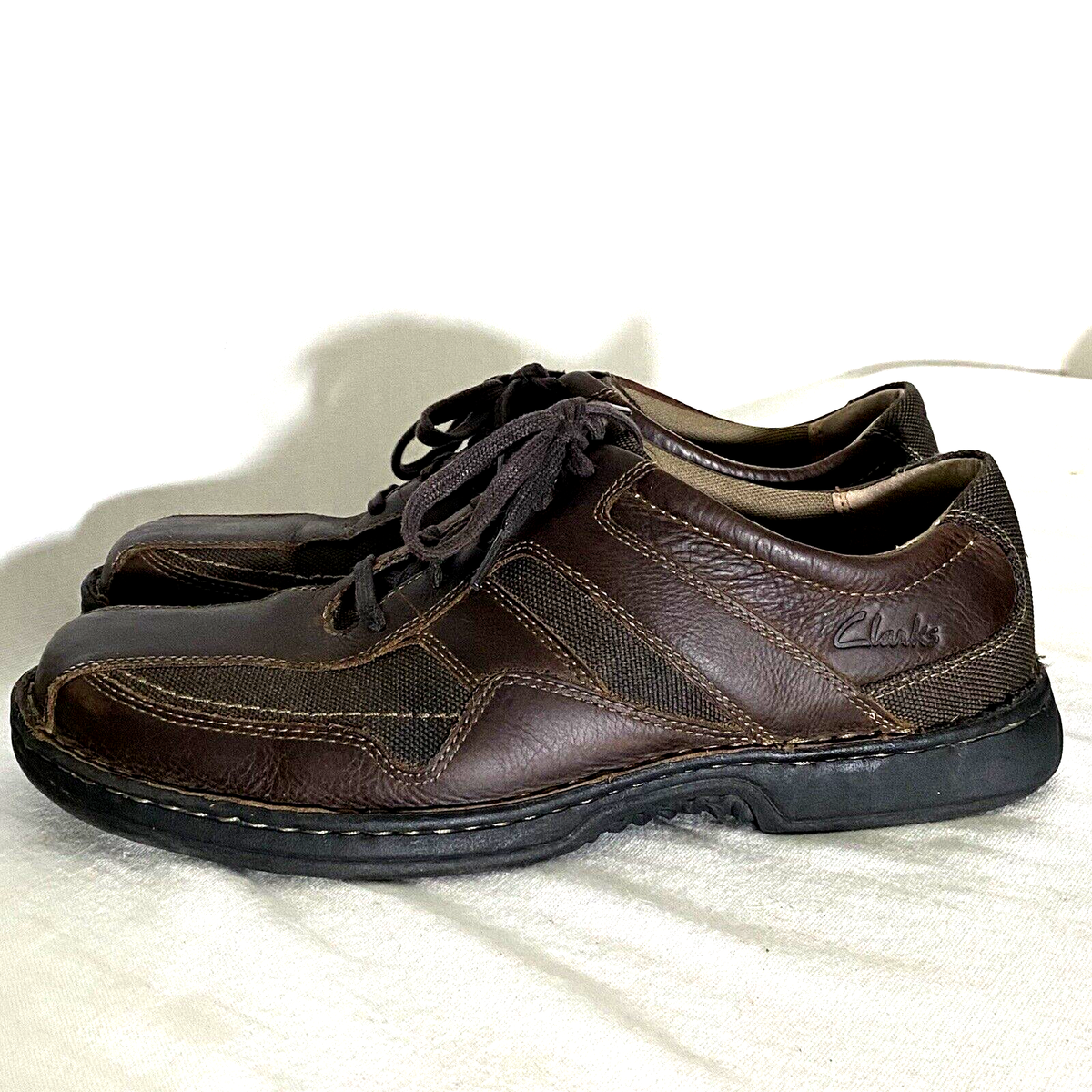 Clarks Shoes Men\'s 7.5 M Brown Leather Oxford Shoes Lace Up New s-l1200.jpg main image 3