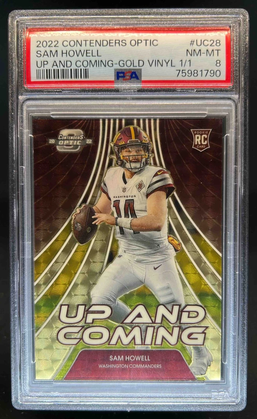 Sam Howell Panini Contenders Optic Up and Coming #UC28 Gold Vinyl 1/1