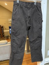 Vtg Carhartt B136 DKB Pants Double Knee Dungaree Fit Grunge Men 34x30