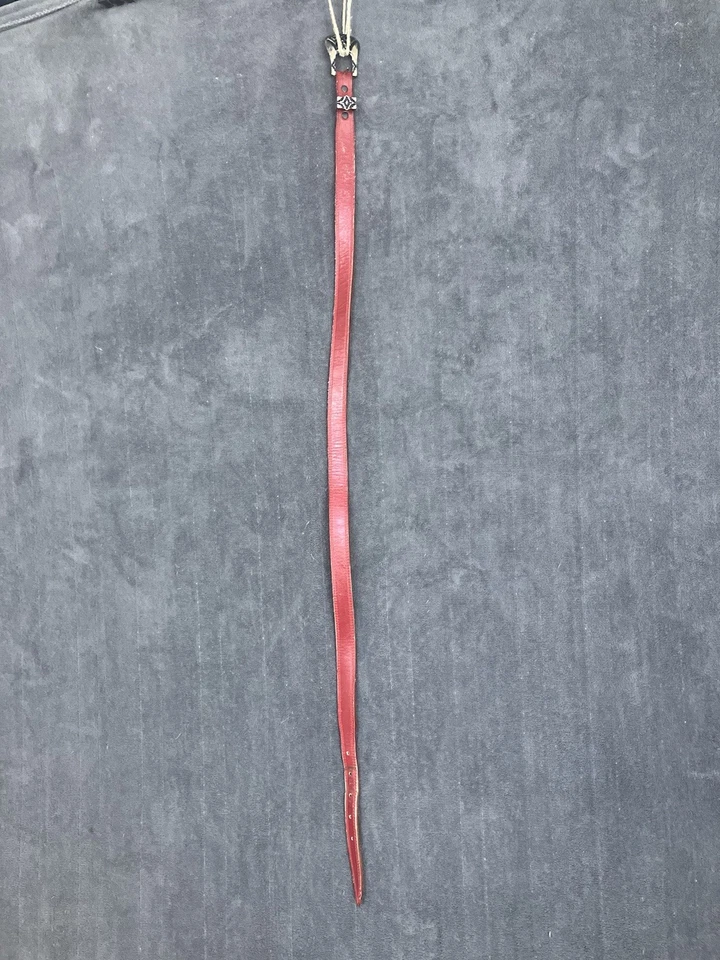 De Colección Cinturón Rojo Occidental Nocona Para Mujer Mediano 31-33” Plateado Hebilla Azteca HECHO EN EE. UU. Foto 4 de 4