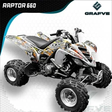 Yamaha Raptor 660 kit graphics decals stickers  Atv Quad YFM660R Custom 