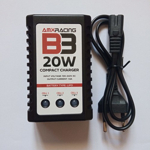 AMX Racing B3 20W Carica batteria LiPo LiIon 2s 3s  7.4v 11.1v  1,6A - Afbeelding 1 van 3
