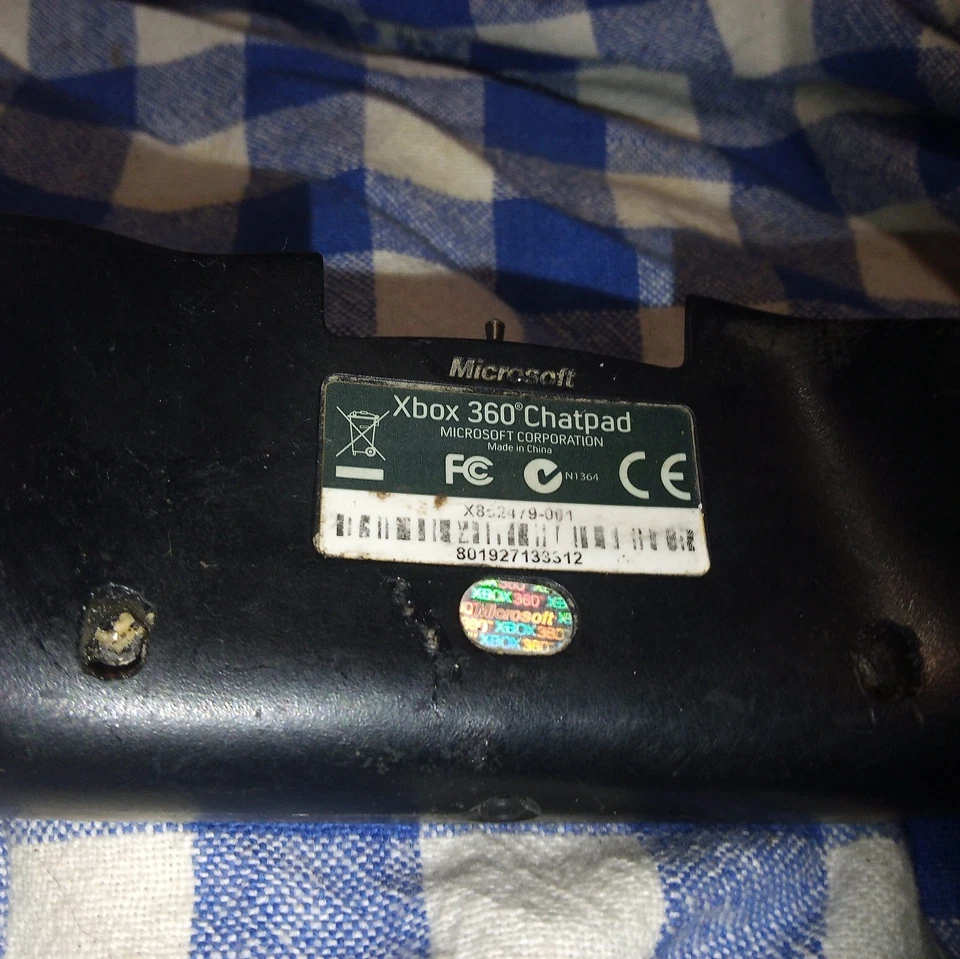 Controlador para juegos teclado QWERTY negro Microsoft Xbox 360 Chatpad X852479001 Foto 2 de 3
