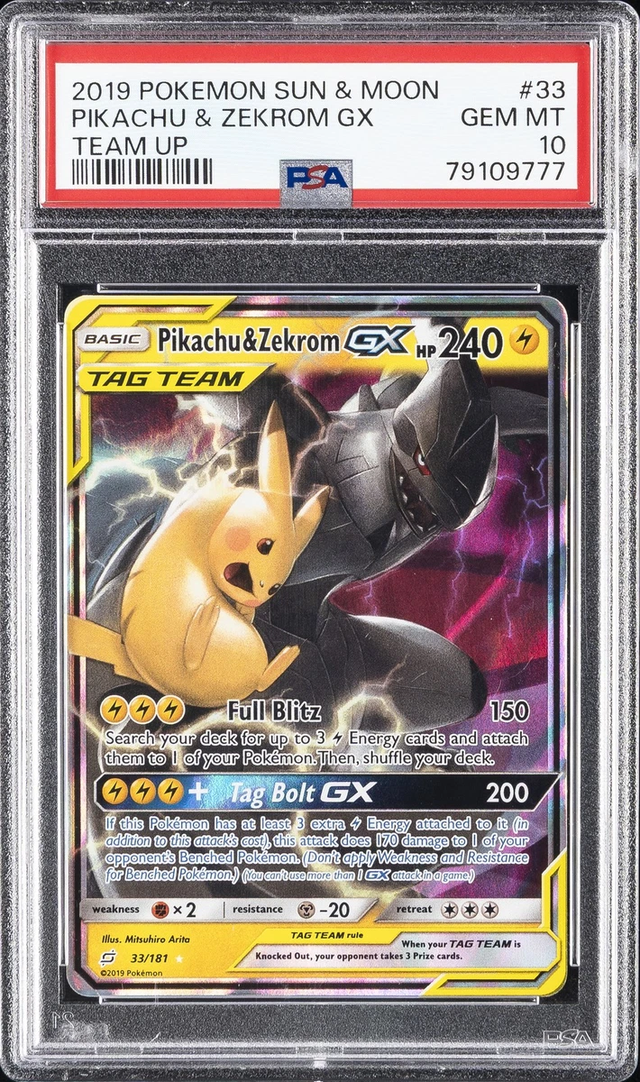 Pikachu Pokémon TCG Sun & Moon Grade 10 Individual Trading Card