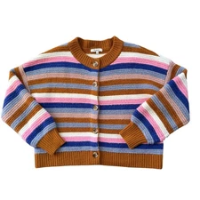 Madewell Striped Springview Cardigan Sweater Coziest Yarn Women’s Size medium