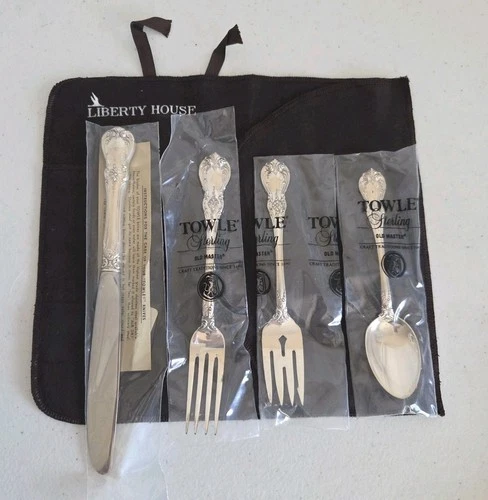 Towle Old Master Sterling Silver 4 Piece Place Setting - No Monograms