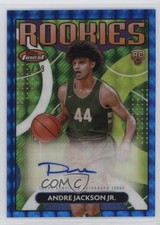 2023-24 Finest Rookie Blue Geometric Refractor 5/99 Andre Jackson Jr Auto 1b30