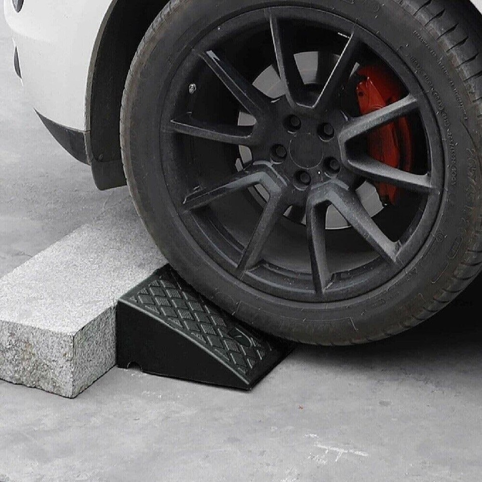 2X 50cm Heavy Duty Rubber Kerb Ramps for HGV Caravans Lorry Car Truck ...