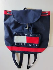 Tommy Hilfiger Big Flag Backpack Logo Embroidered Drawstring Bag