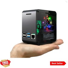 Stylish Raspberry Pi 4 Case with Low Noise Cooling Fan  Adjustable RGB Light