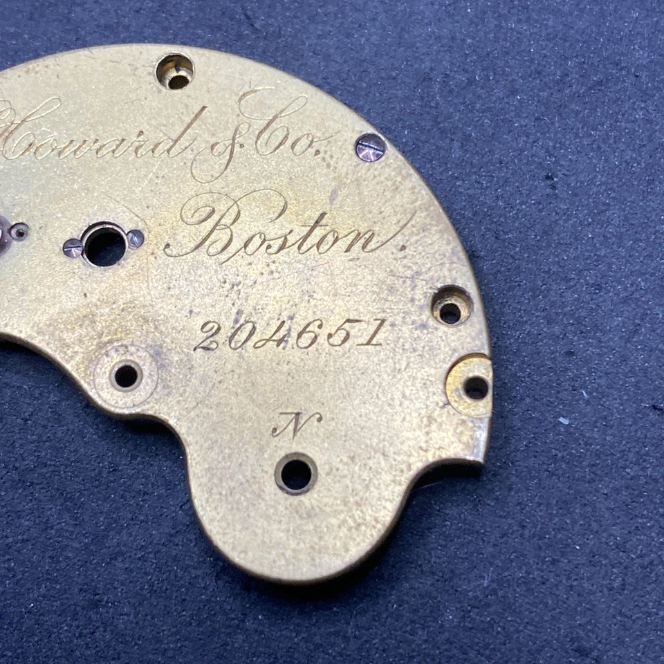 Reloj Bolsillo E Howard Movimiento Placa Talla N Serie 7 Piezas Hunter F8026 Foto 3 de 4