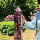 16.8LB Natural Firework Garnet Crystal Obelisk Tower Healing Specimen 4923 — photo 6