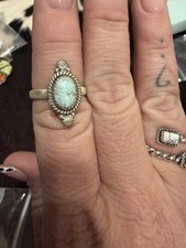 925 Sterling Silver turquoise ring. Adjustabl...