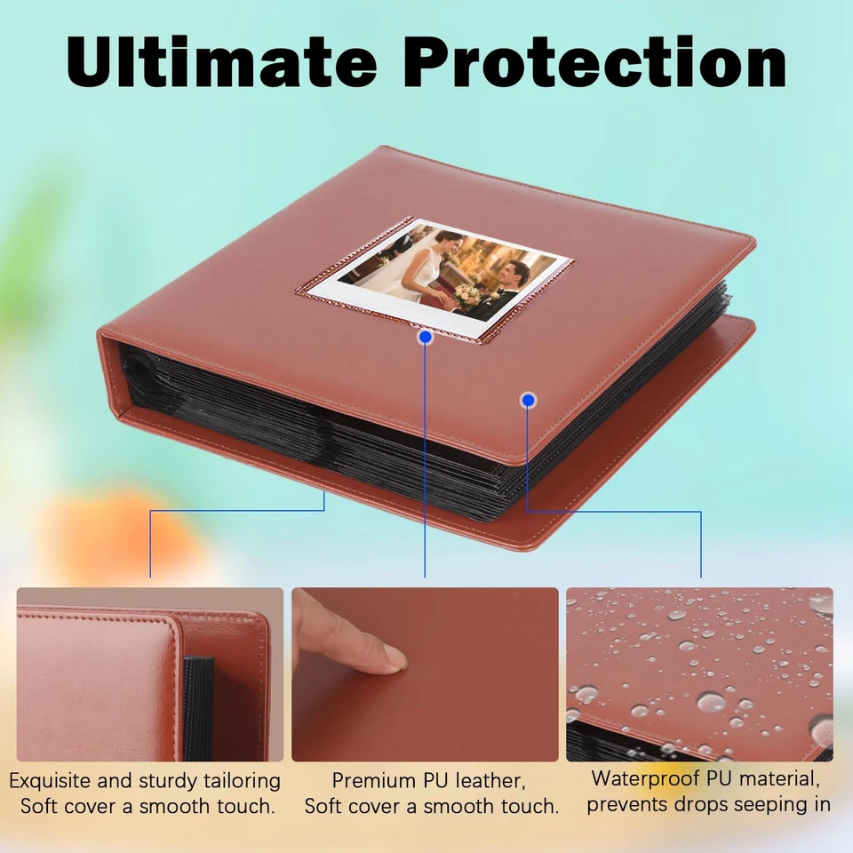 Álbum de fotos 256 bolsillos para fotos Polaroid 600 Itype, álbum de fotos grande para... Foto 4 de 4