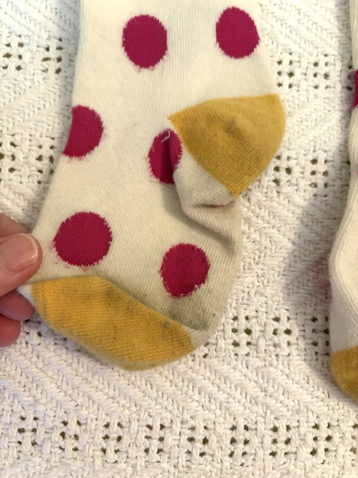 Lote de 3 pares de medias a rayas a lunares perfectamente emparejadas Matilda Jane rosa para niñas 4-6 Foto 3 de 4