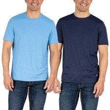 Soybu Men's 2-pack 4-Way Stretch Moisture Wicking Active Tee, Dark Blue/Blue, S