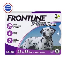 Flea and Tick Treatment for Large Dogs Up to 88 lbs 3 Count FRONTLINE Plus chews