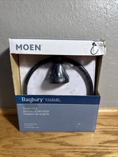 MOEN Banbury Towel Ring in Matte Black Y2686BL- New