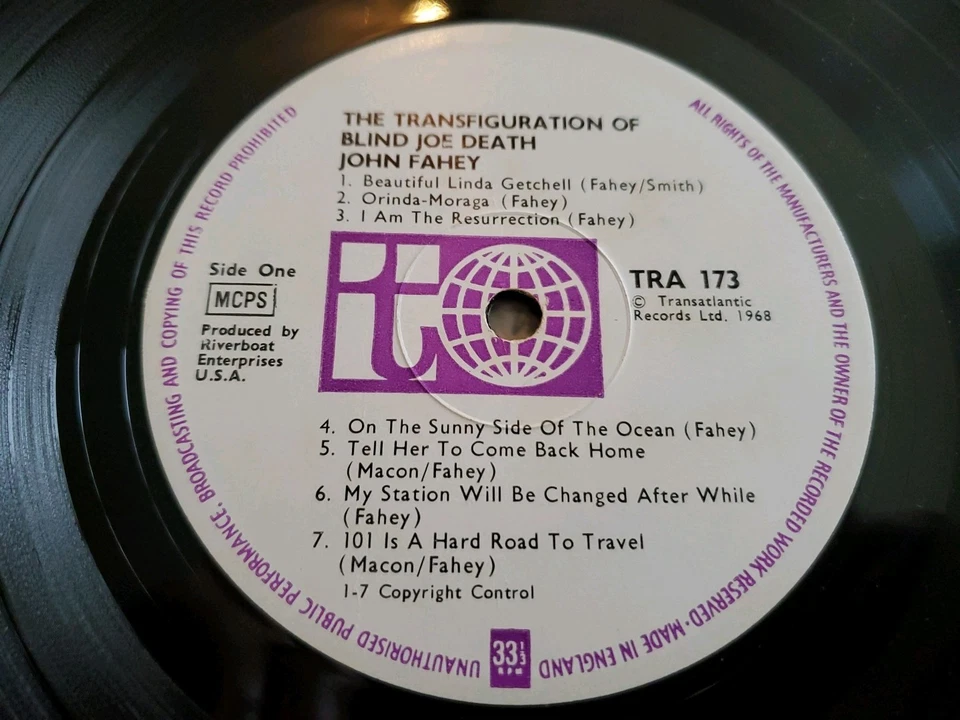 2 John Fahey LPs The Transfiguration Of Blond Joe Death & I Remember TRA 173 Foto 3 de 4