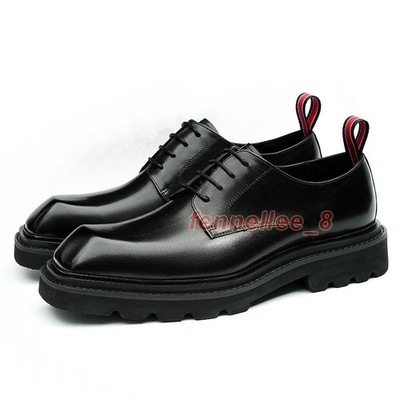 Mens Real Leather Dress Oxford Shoes Classic Lace-Up Formal Business Derby Shoes
