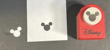 Vintage Scrapbooking Crafts Paper Punch Disney Mickey Mouse Head Ears EUC