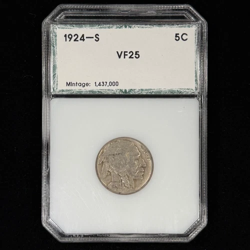 1924-S 5C PCI Semi-Key Date Buffalo Nickel *4009