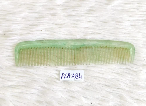 Vintage Plastic Green Comb Decorative Vanity USA Props Old Collectible PLA284