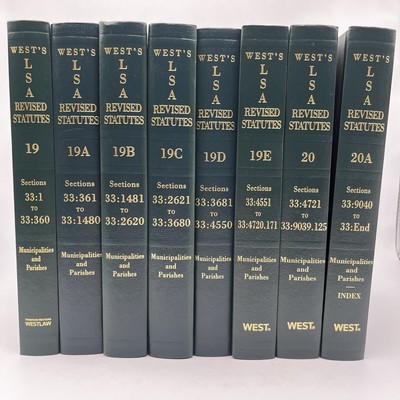 West s LSA Louisiana Revised Statutes Sec. 33:1-33:END Municipalities Parishes