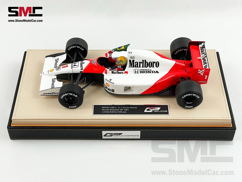 Mclaren F1 MP4/6 Ayrton Senna Brasil 1991 Campeón del Mundo 1:18 GP RÉPLICAS Calcomanía Foto 3 de 4