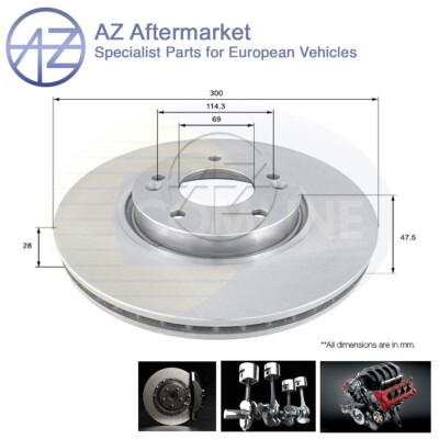 Fits Kia Sportage Hyundai ix35 i40 Tucson + Other Models AZ Front Brake Disc #1