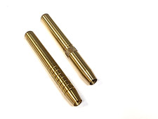 TWO REAL BRASS METAL ONE HITTER PIPES DUGOUT BATS 3" MADE IN USA !! COMBO PACK