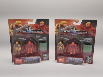 Mega Construx Masters of the Universe He-Man vs Beast Man Pro-Builders Lot Of 2