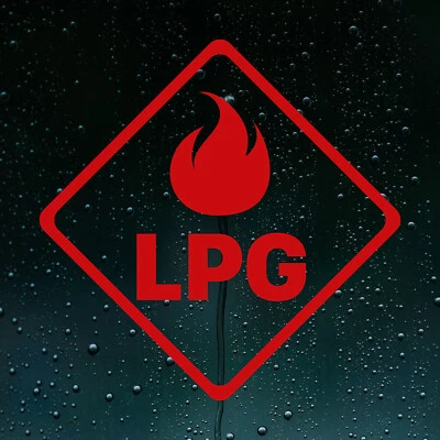 PHILL SMITH DESIGN & PRINT LPG Liquefied Petroleum Gas Logo Symbol Vinyl Safety Caravan Decal Sticker