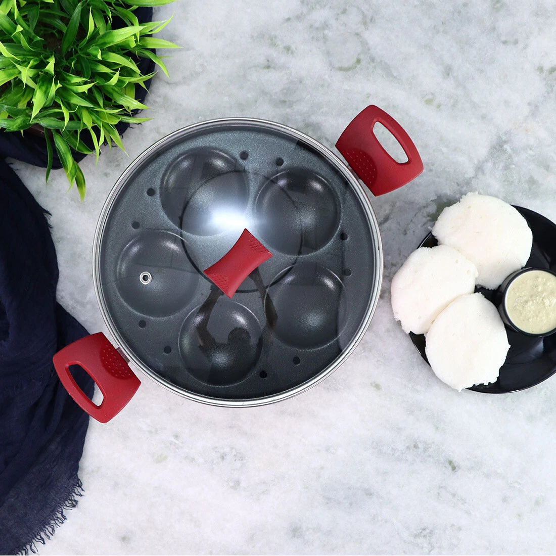 Wonderchef Non-Stick Multi-Kadai- All-in-1 Pan, Wok Pot, and Idli Steamer Combo