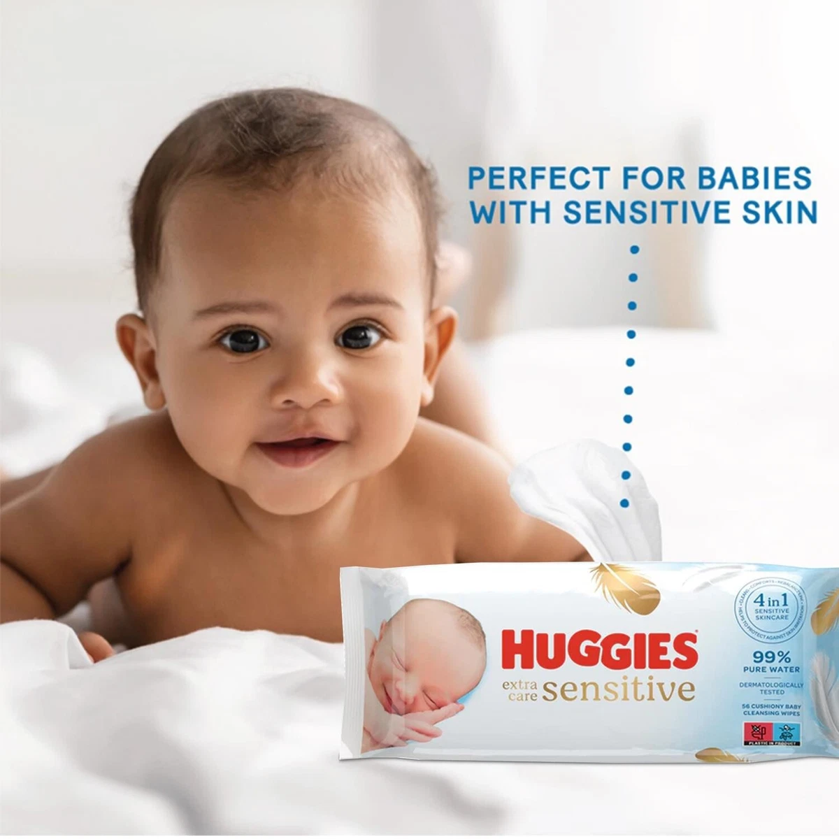 Huggies Pure Extra Care Fragrance Free Baby Wipes with 99 Pure