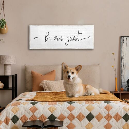 Be Our Guest Wall Decor Sign 40''×15'' Large Rustic Farmhouse Family Guest - Picture 4 of 7